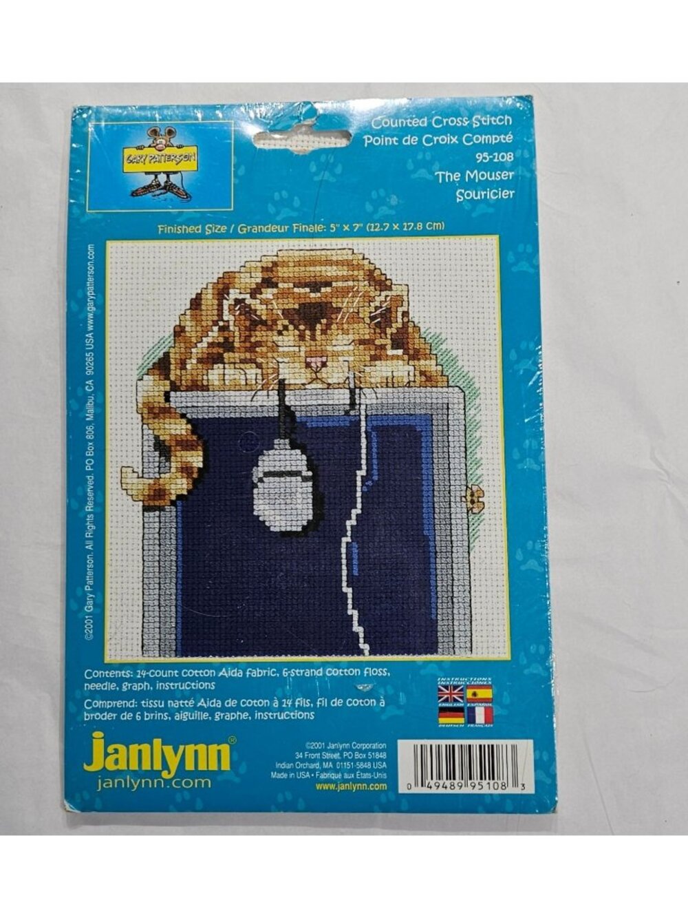 Janlynn The Mouser Counted Cross Stitch Gary Patterson 5 x 7 Discontinued New